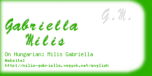 gabriella milis business card